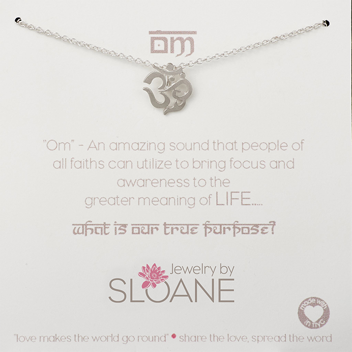 Sterling Silver Mini Om Symbol Necklace