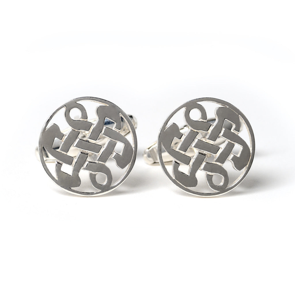 Sterling Silver Celtic Love Knot Cufflinks