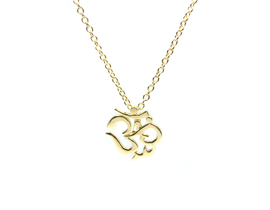 Gold Plated Mini Om Symbol Pendant